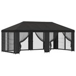 vidaXL Gazebo avec murs latéraux 6 x 3 m Anthracite Polyester et Acier