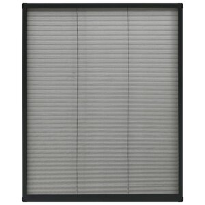 vidaXL Moustiquaire plissée pour fenêtre Aluminium Anthracite 80x100cm