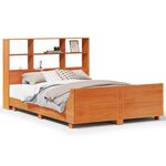 vidaXL Cadre de lit sans matelas cire marron 120x200cm bois pin massif