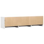 vidaXL Meuble TV avec LED Blanc 165 x 34 x 40 cm Bois d’ingénierie