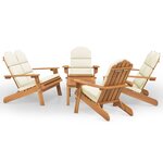 vidaXL Ensemble de salon de jardin Adirondack 5 Pièces bois acacia solide