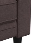 vidaXL Fauteuil Chesterfield marron foncé tissu