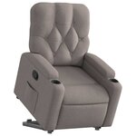 vidaXL Fauteuil inclinable taupe tissu