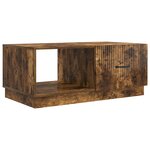vidaXL Table basse Chêne fumé 90 x 50 x 37 cm Bois d'ingénierie