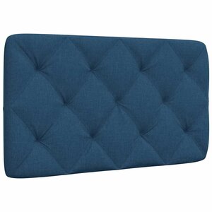 vidaXL Coussin de tête de lit bleu 80 cm tissu