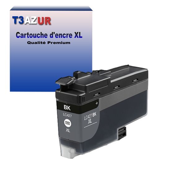T3AZUR- Cartouche compatible avec Brother LC427 XL pour Brother MFC-J6957DW  MFC-J6957DWT  MFC-J6959DW Noire