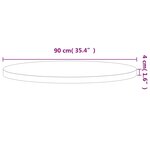 vidaXL Dessus de table Ø90x4 cm rond bois massif de hêtre