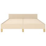 vidaXL Cadre de lit sans matelas crème 140x190 cm tissu