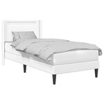 vidaXL Cadre de lit avec bandes LED Blanc 100 x 200 cm Simili cuir