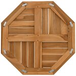 vidaXL Dessus de table 50x50x2 5 cm octogonal bois de teck massif