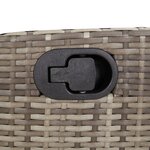 vidaXL Ensemble à manger de jardin et coussins 7 Pièces gris rotin