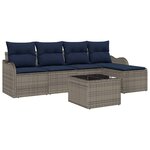 vidaXL Ensemble de canapé de jardin Gris polyrotin