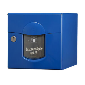 Boîte aux lettres soléa  2 portes bleu 5010 finition brillante