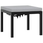 vidaXL Ensemble de banc de jardin avec coussins 3 Pièces noir