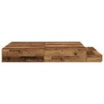 vidaXL Cadre de lit avec rangement Bois ancien 236.5 x 140 x 31.5 cm