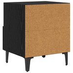 vidaXL Cabinet de chevet avec tiroir Chêne noir 40 x 35 x 47.5 cm