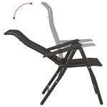 vidaXL Chaises pliables jardin lot de 2 couleur café noir poly rotin