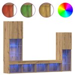 vidaXL Meuble TV 4 Pièces chêne artisanal 40.5 x 30 x 102 cm