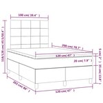 vidaXL Sommier à lattes de lit matelas et LED Vert foncé 120x200 cm