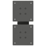 vidaXL Pieds de table basse en forme de X  2 pièces  anthracite  40 x (30-31) cm  acier