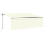 vidaXL Auvent automatique store capteur de vent LED 4 5x3 m Crème