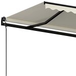 vidaXL Auvent rétractable automatique 450x350 cm Crème