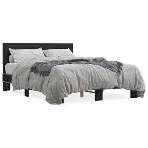 vidaXL Cadre de lit sans matelas noir 120x190 cm