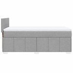 vidaXL Sommier à lattes de lit avec matelas Gris clair 100x200cm Tissu