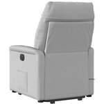 vidaXL Fauteuil inclinable de massage électrique gris nuage tissu