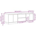 vidaXL Meuble TV avec lumières LED chêne noir 160 5x41x50 cm