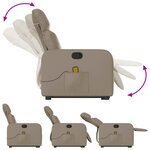 vidaXL Fauteuil inclinable de massage Cappuccino Similicuir