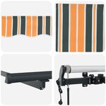 vidaXL Auvent rétractable automatique vert et jaune 300x250 cm