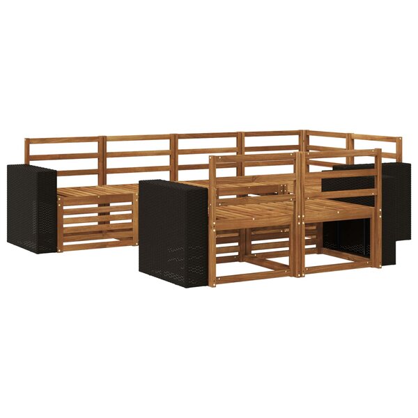 vidaXL Ensemble de canapés d'extérieur 7 pc Naturel Polyester
