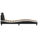 vidaXL Cadre de lit sans matelas noir et blanc 90x200 cm similicuir