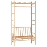 vidaXL Banc de jardin avec pergola 116 cm Bambou