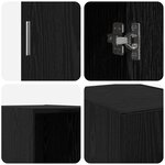vidaXL Armoire murale Chêne noir 30x42.5x40 cm Bois d'ingénierie