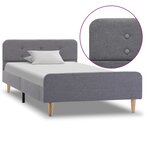 vidaXL Cadre de lit sans matelas gris clair tissu 90x200 cm