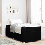 vidaXL Cadre de lit Autre Noir 100 x 200 cm tissu