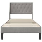 vidaXL Cadre de lit avec tête de lit Gris clair 90 x 200 cm Velours
