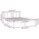 vidaXL Cadre de lit sans matelas blanc 120x200 cm bois de pin massif