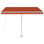 vidaXL Auvent manuel rétractable sur pied 300x250 cm Orange et marron
