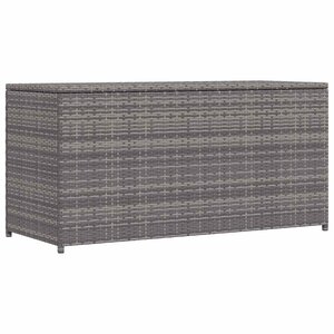 vidaXL Boîte de rangement de jardin gris 120x50x60 cm résine tressée