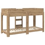 vidaXL Lit Superposé pour Enfants Chêne artisanal 75 x 190 cm