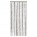 vidaXL Rideau anti-mouches gris clair et blanc 90x220 cm chenille