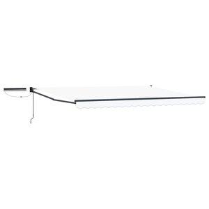 vidaXL Auvent rétractable électrique Blanc et anthracite 4 × 3 m
