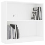 Vidaxl bibliothèque blanc 80 x 24 x 75 cm aggloméré