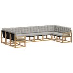 vidaXL Ensemble de canapés d'extérieur 10 Pièces Blanc et gris clair