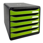 Module De Classement Big Box Plus 5 Tiroirs Iderama - Vert Anis Brillant - Exacompta