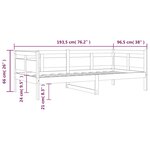 vidaXL Lit de jour sans matelas bois de pin massif 90x190 cm