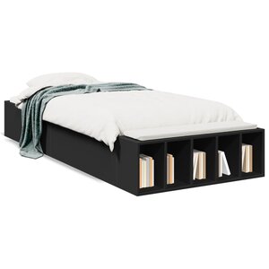 vidaXL Cadre de lit sans matelas noir 90x190 cm